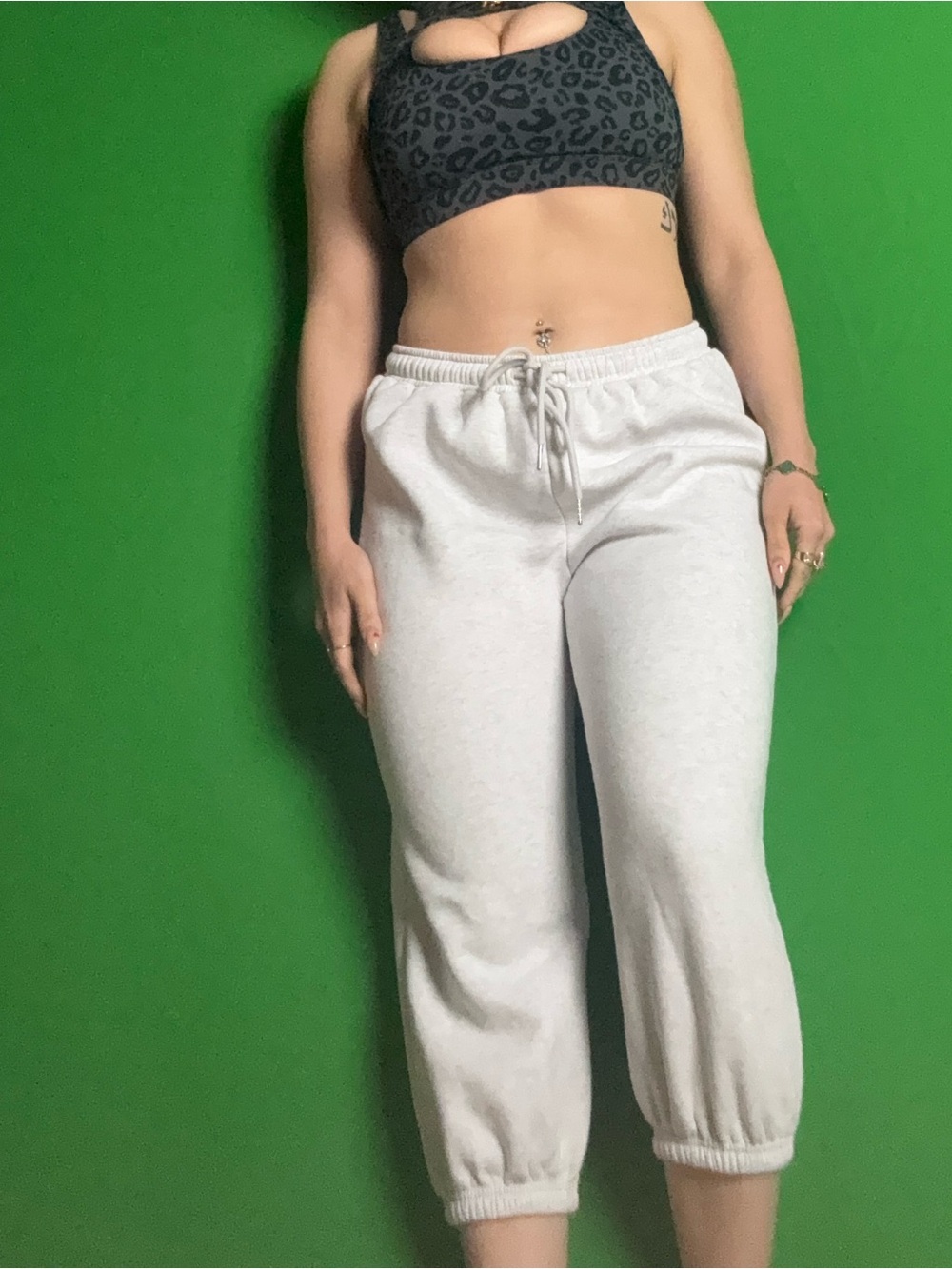 Gray capris